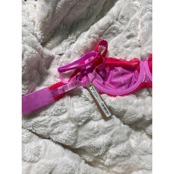 SKIMS x Lana Del Rey Valentines Stretch Satin unlined balconette bra NEON ORCHID - Picture 6 of 6